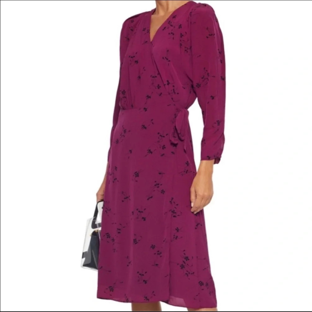 Joie Acantha Floral Print Wrap Dress Size XS EUC